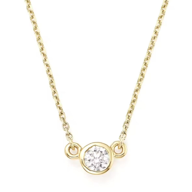 Customized Designed Moissanite Diamond Jewelry 9K/10K/14K/18k Yellow Gold Pendant Necklace Jewelry