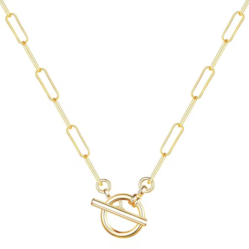 18K Gold Jewelry Au750 18Kt Solid Gold Jewelry 10K Real Gold Necklace Women Factory Directly
