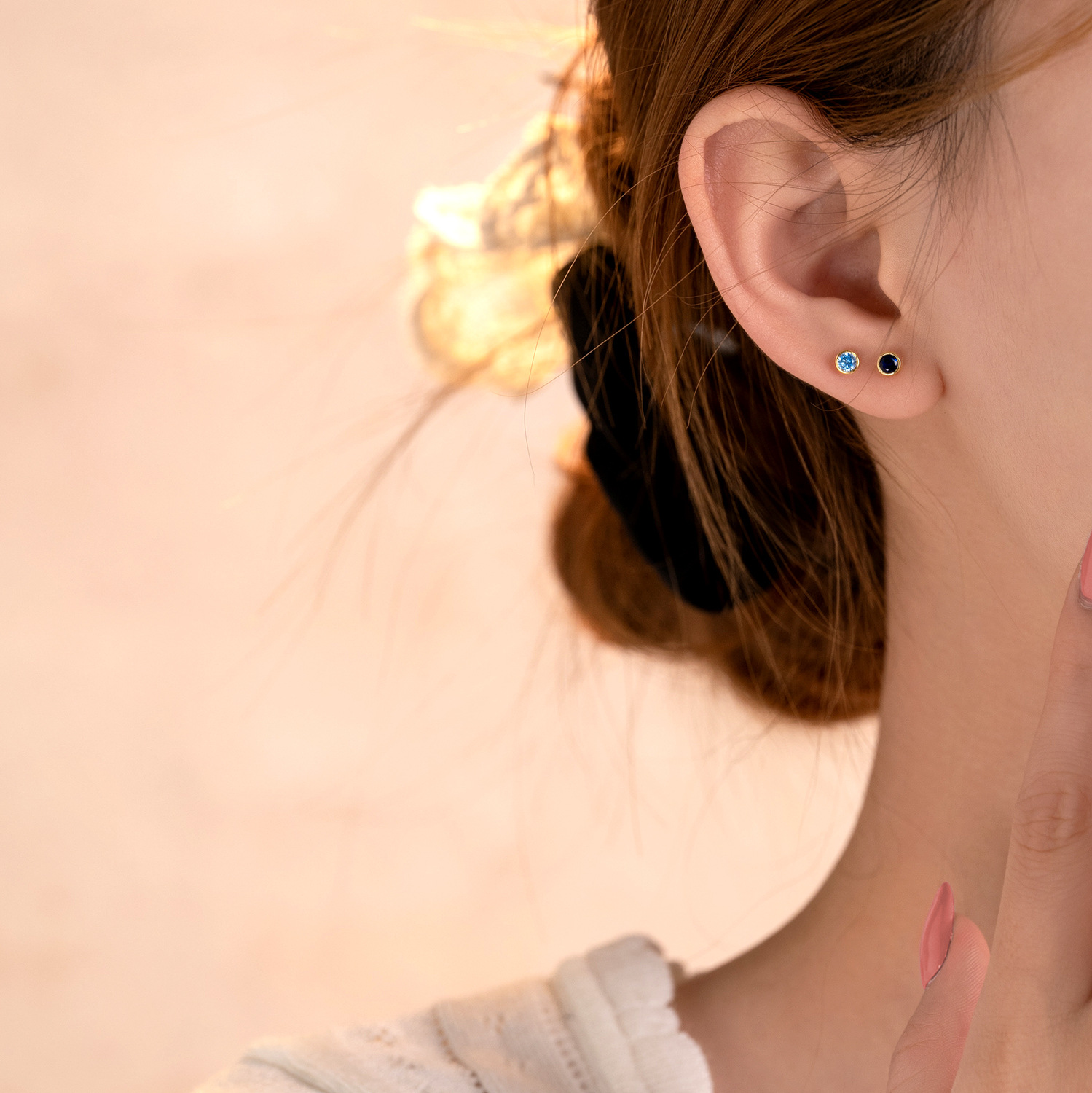 925 stering silver birthstone stud earring for women - Image 3
