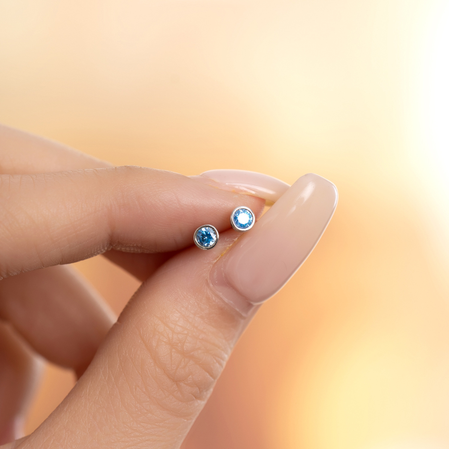 925 stering silver birthstone stud earring for women - Image 5